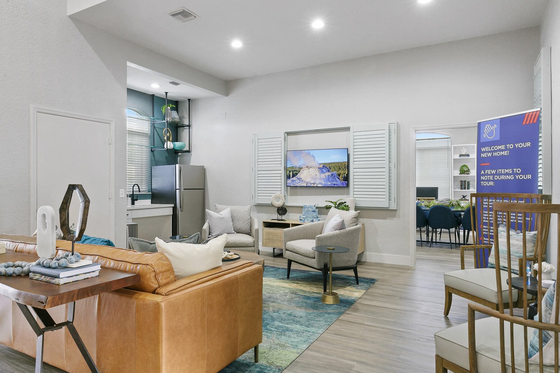 Clubhouse seating at Brenton at Abbey Park Apartments in West Palm Beach FL